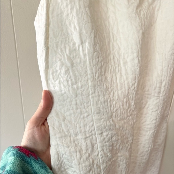 Michael Kors white sheath embossed floral dress size 6 - Picture 6 of 7